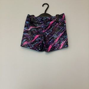Two pairs of gymnastic shorts, girls size 7